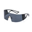 Trendy One Piece Large Frame Sunglasses for Outdoor Activities