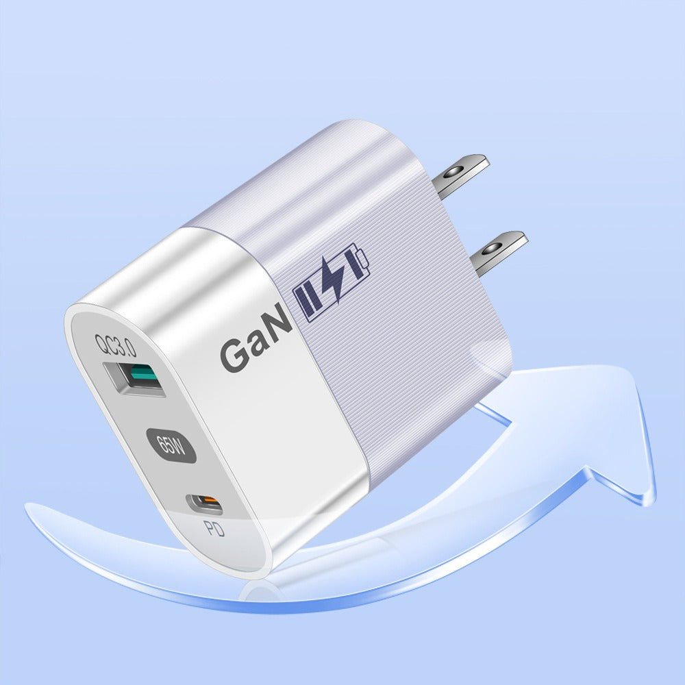 65W Gallium Nitride Charger GaN Charging Source Fast Charging Phone Charging Head - Korvel