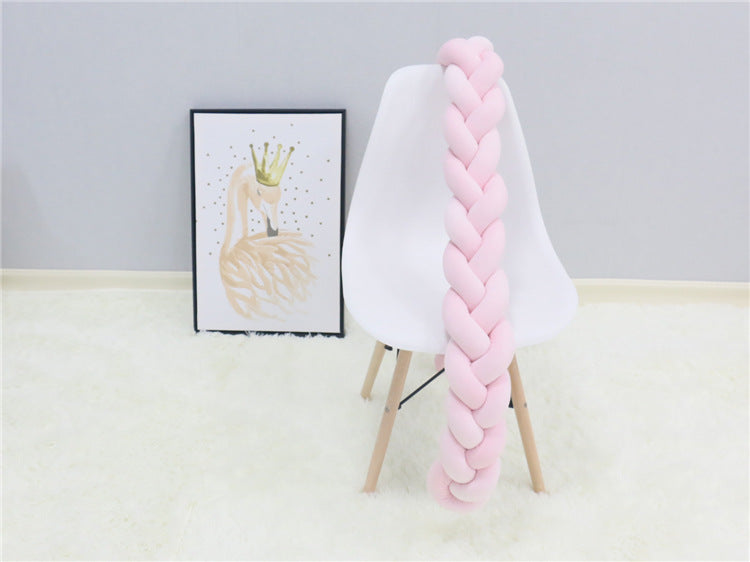 1Pcs 1M/2M/3M Baby Handmade Nodic Knot Newborn Bed Bumper Long Knotted Braid Pillow Baby Bed Bumper Knot Crib Infant Room Decor - Korvel