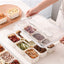 Design Sealed Snackle Storage Box With 9pcs Divider Plastic Divided Veggie Tray With Lid And Handle - Korvel