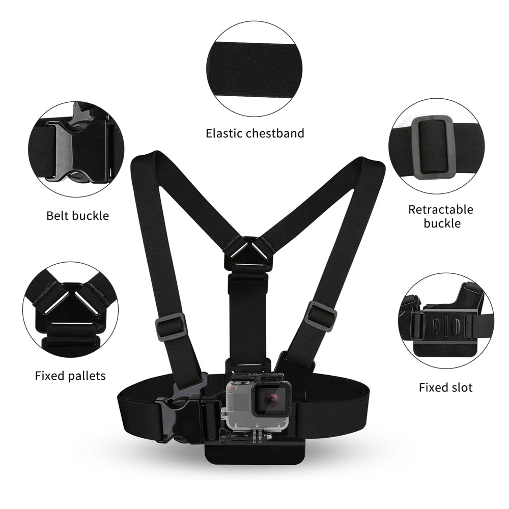 Correa de Pecho Ajustable SHOOT para GoPro y Cámaras de Acción