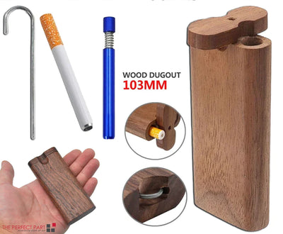 Premium Wooden Dugout Pipe with Self-Cleaning Metal Bat