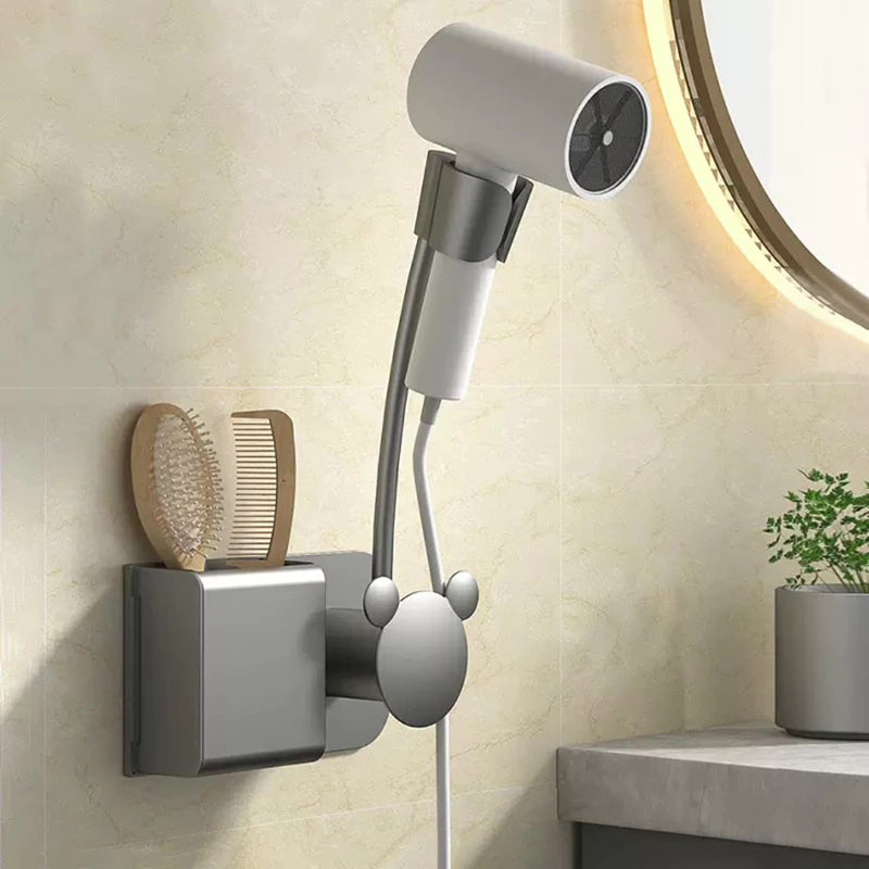 Punch-Free Wall-Mounted Hair Dryer Rack