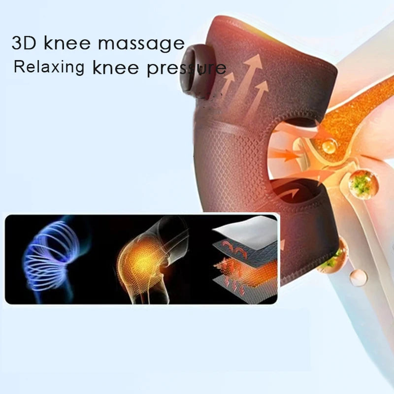 Electric heating knee pad self heating knee massager for keeping warm and treating pain in the knee joints of elderly cold legs - Korvel