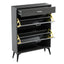 Shoe Cabinet , Shoe storage shelves, Grey - Korvel