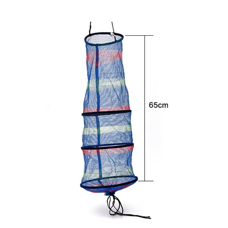 LEO Colorful 3-Layer Collapsible Fishing Net Basket - 65cm