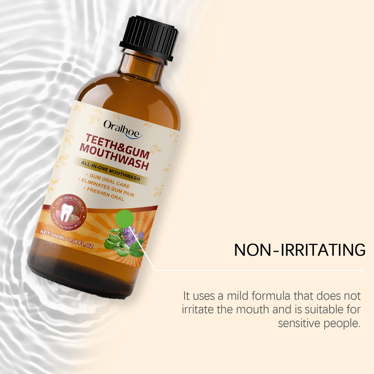 Herbal Mouthwash, Herbal Ingredients Gently Clean Teeth Odor Daily Care Mouthwash - Korvel