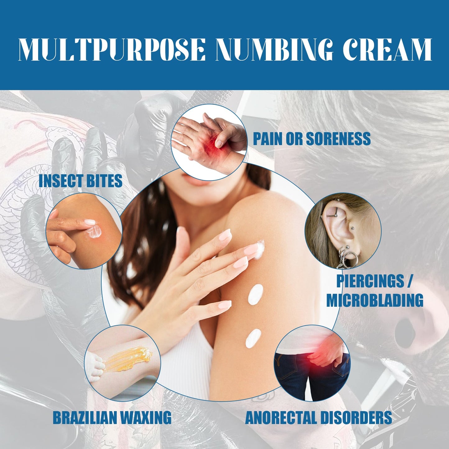 Premium Tattoo Numbing Cream for Skin Care