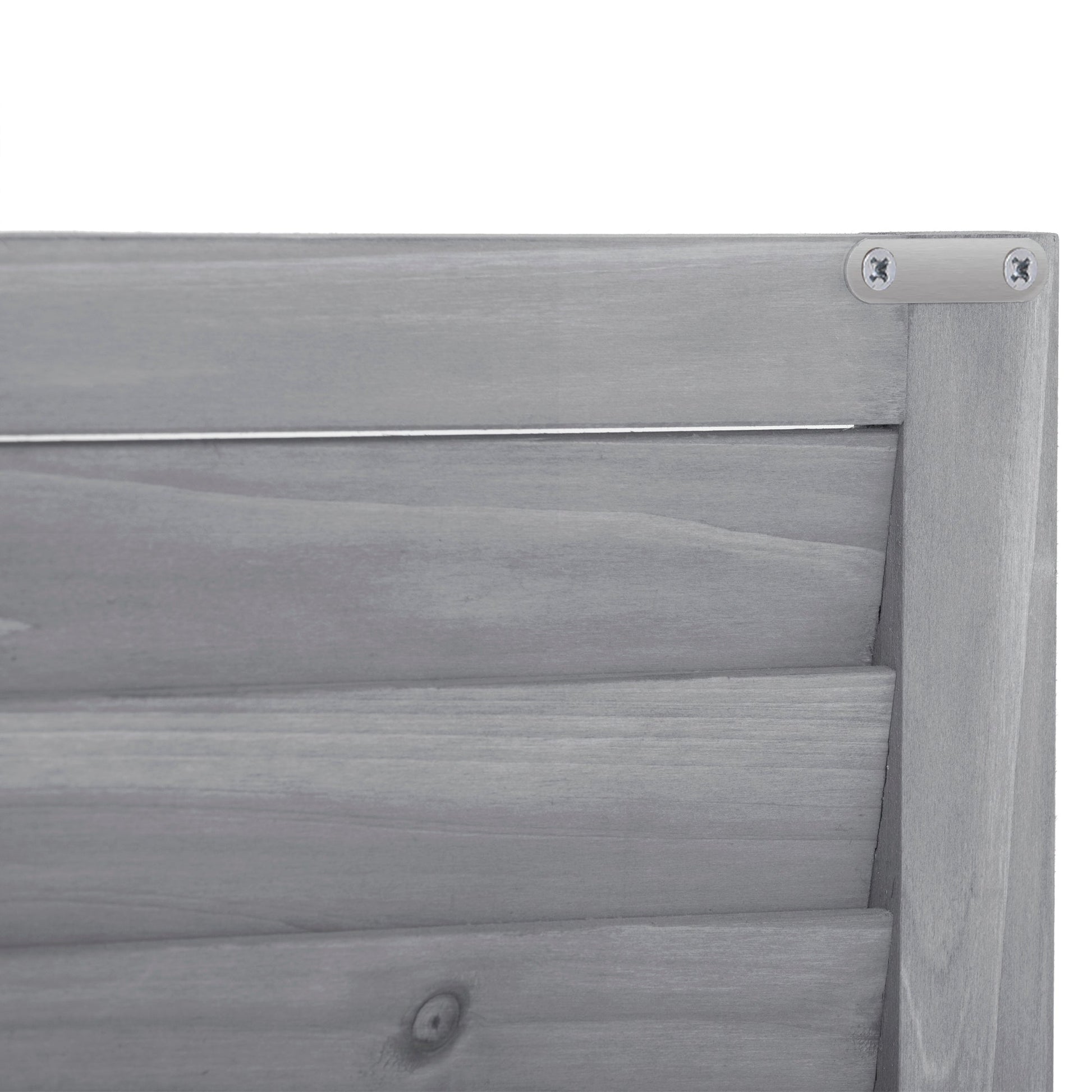 Wooden Garden Shed 3-tier Patio Storage Cabinet Outdoor Organizer Wooden Lockers with Fir Wood (Gray Wood Color -Shutter Design) - Korvel