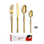 Small waist stainless steel knife, fork, and spoon set of 24 pieces, gold steak knife, fork, stainless steel tableware set, coffee spoon - Korvel