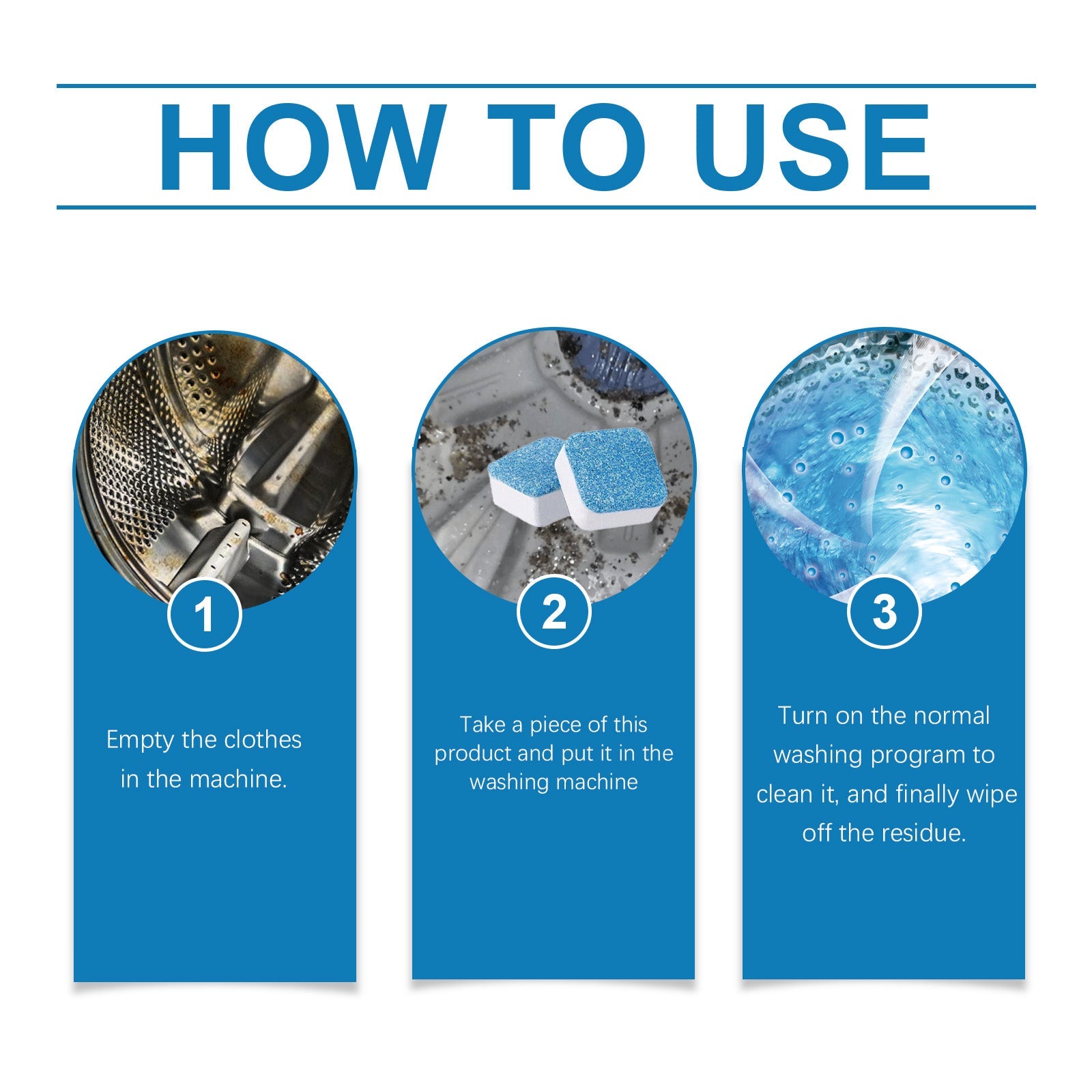 Washing Machine Cleaning Effervescent Sheet Cleaning Dirt Odor Retention Cylinder Cleaning Sheet - Korvel