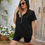 Half Zip Short Sleeve Hooded Top - Korvel