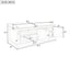 TREXM Storage Bench with Adjustable Doors and Padded Shoe Stand