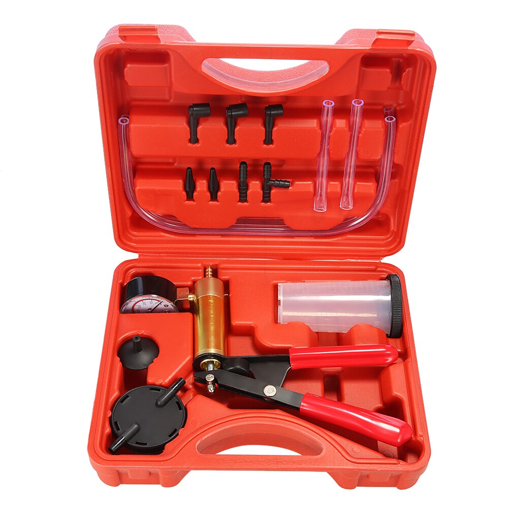 Premium Hand Held Brake Fluid Bleeder & Vacuum Pump Tester Kit