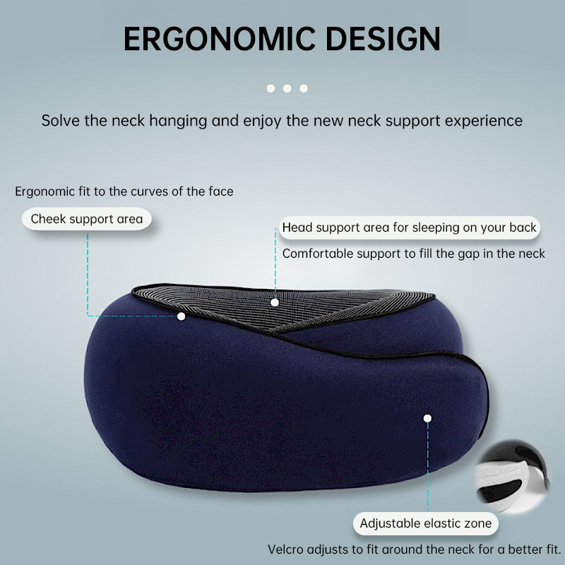 Premium Memory Foam Travel Neck Pillow - Snail Style