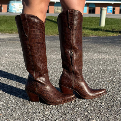 Ariat Women's Espresso Croc Casanova Boots - Korvel