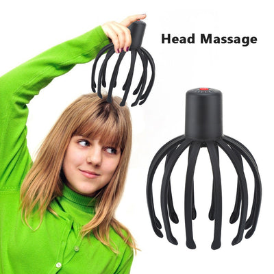 Head Massager Octopus Scalp Massager Electric Head Massage Claw Household Head Physiotherapy Instrument - Korvel