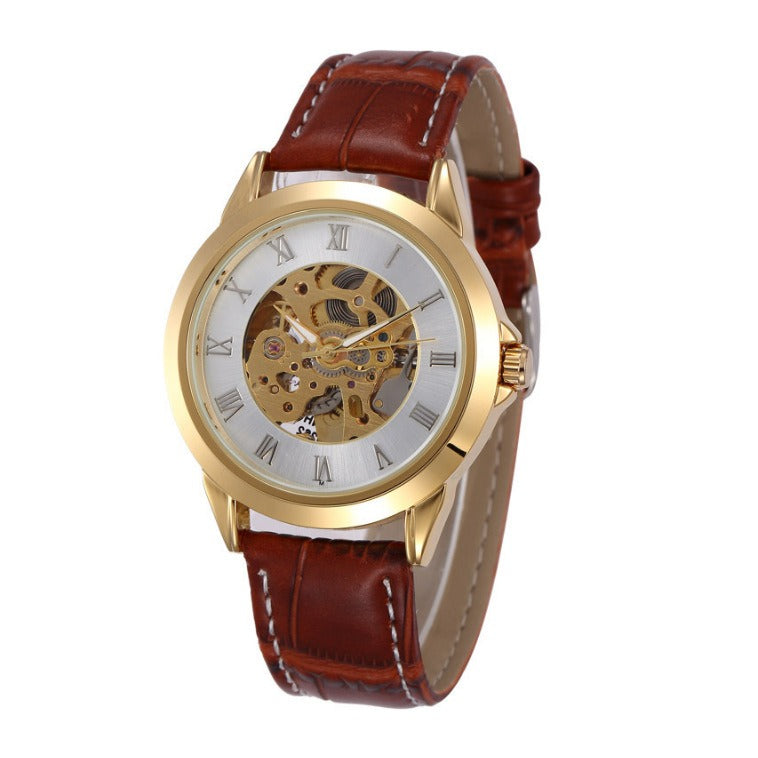 SHENHUA Men's Fashion Hollow out Watch Antique Fully Automatic Mechanical Watch - Korvel