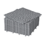 12 x 12 inch gray interlocking deck tiles, plastic waterproof pebble pattern, pack of 12 pieces - Korvel