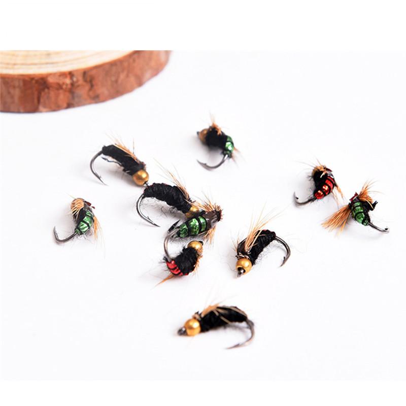 LEO 40pcs/box Fly Fishing Flies Lure High Carbon Steel Fly Tying Hooks for Trout Fishing Artificial Flies - Korvel