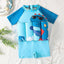 Traje de baño de una pieza con flotación de manga corta para niños