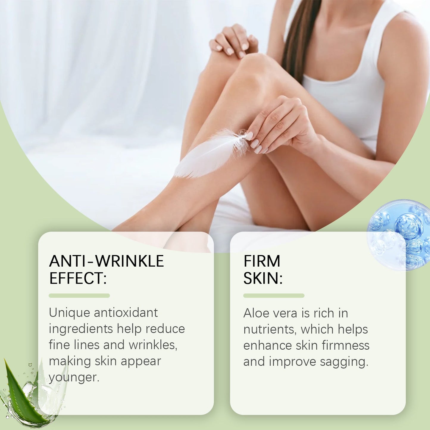 Aloe Vera Firming Moisturizer, Gentle Moisturizing Facial Skin Glow Moisturizing Cream - Korvel