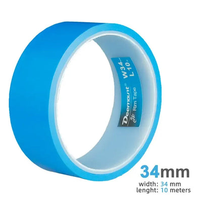 Tensilized Strapping Tape for Tubeless Bicycle Rims, 9.14m long, widths of 23/25/27/29/32/34mm, good residue-holding. - Korvel