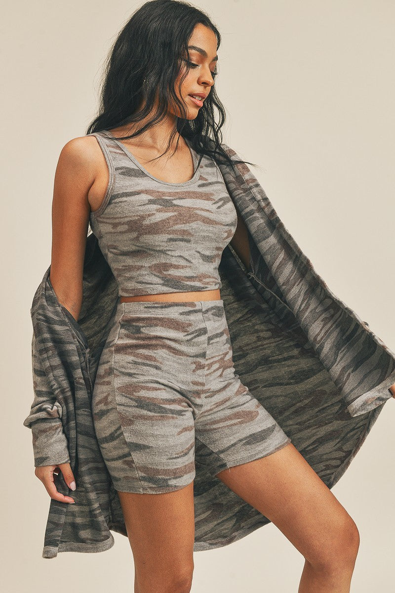 Cardigan Three-Piece Activewear Set