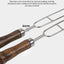 Outdoor Grill Grill Fork Wood Handle U Type Grill Pin Stainless Steel Grill Stick Wood Handle U Type Roast Pin Picnic Grill Meat - Korvel