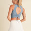 Corset-Inspired Cropped Tank Top