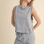Mineral Wash Sleeveless Top