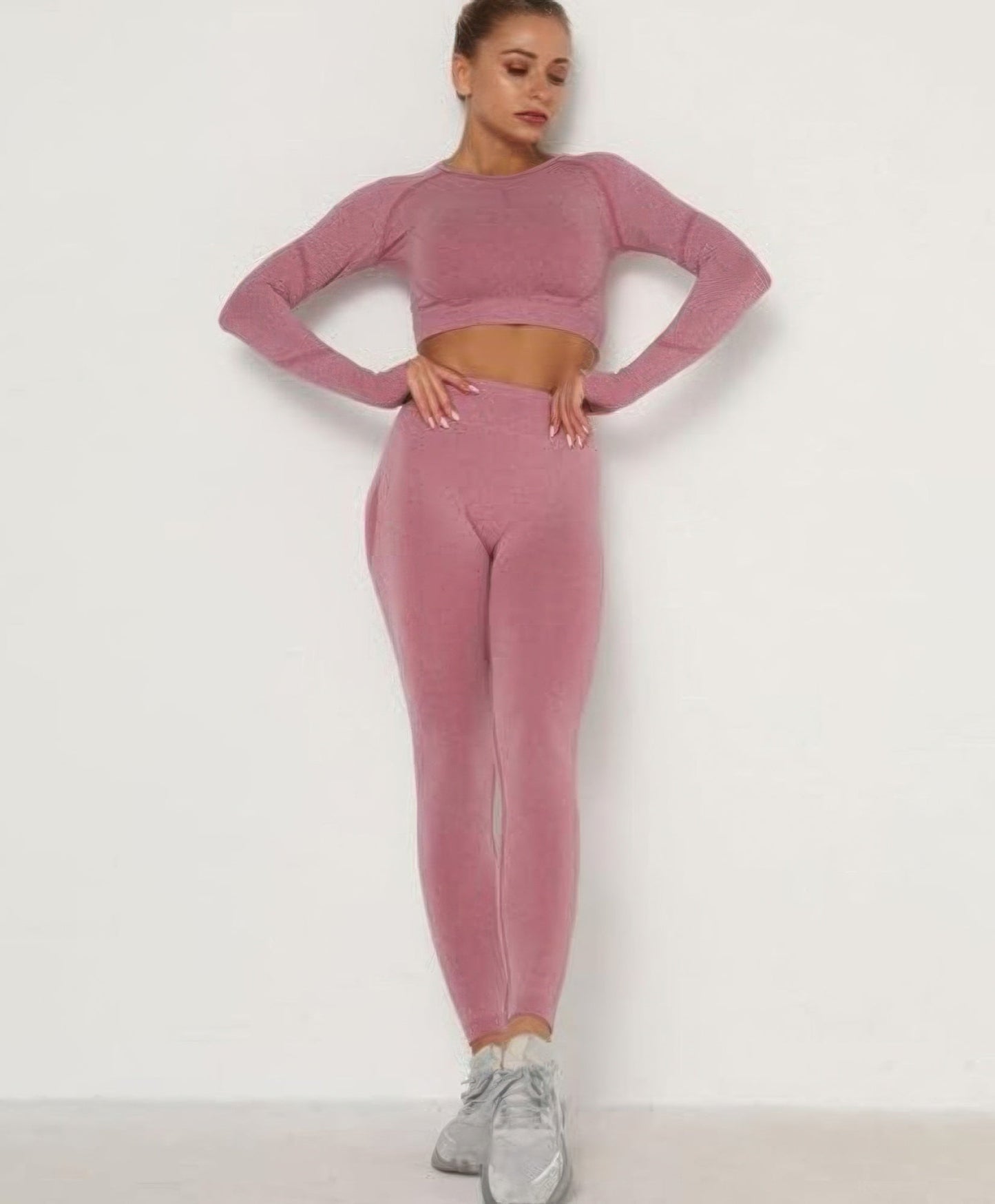 Ensemble de Leggings et Hauts Sans Couture