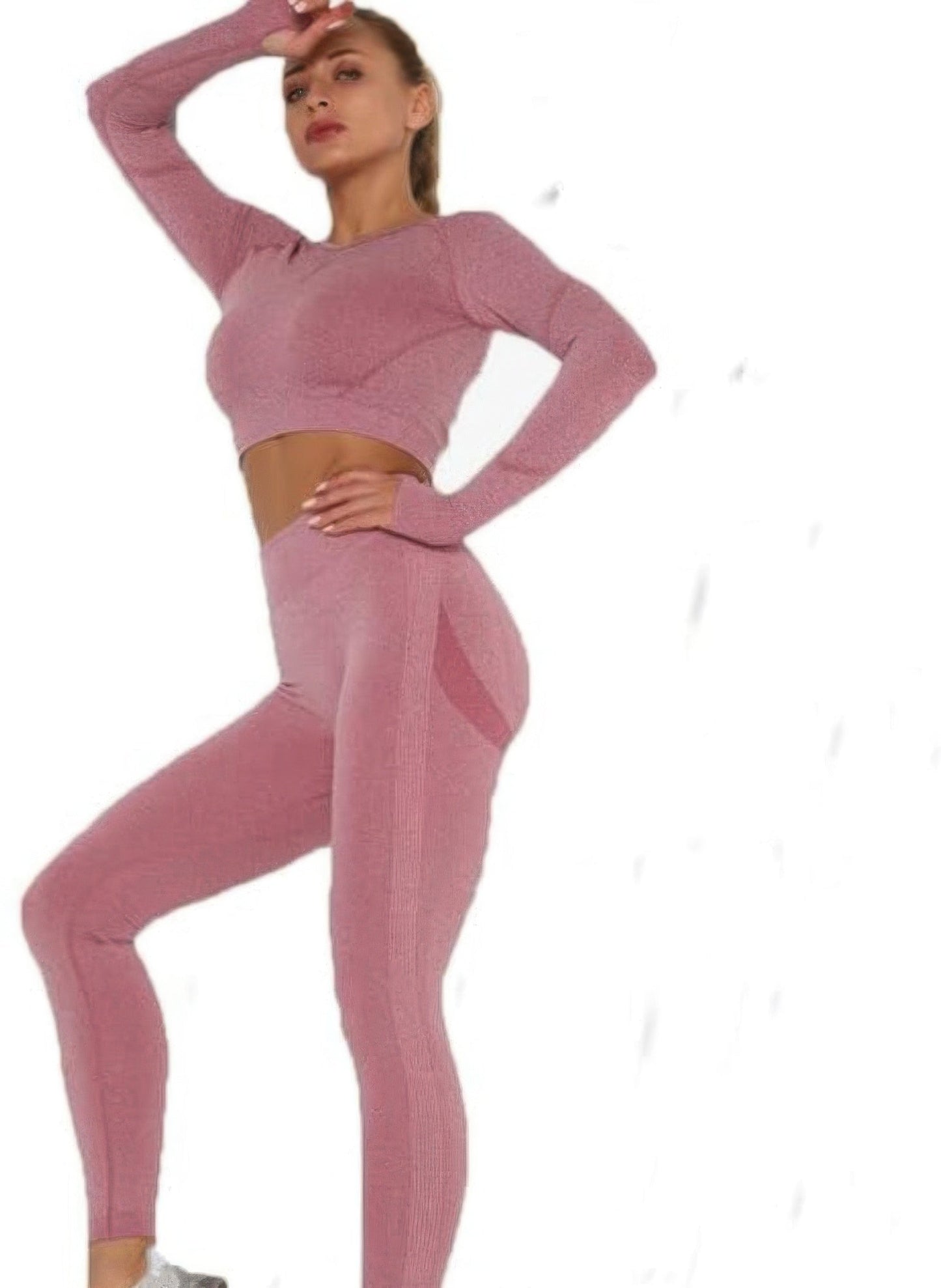 Ensemble de Leggings et Hauts Sans Couture