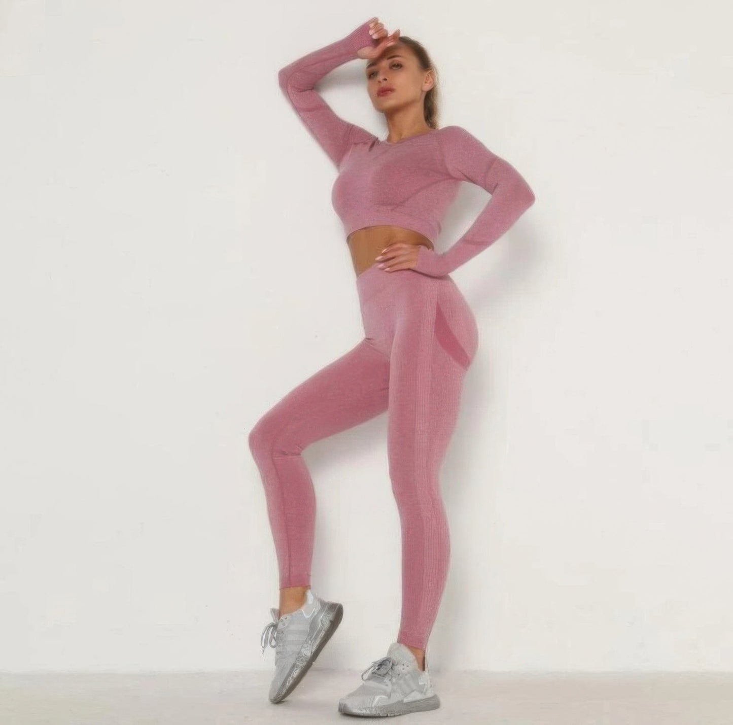 Ensemble de Leggings et Hauts Sans Couture