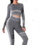 Seamless Long Sleeve Solid Yoga Set