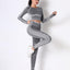 Seamless Long Sleeve Solid Yoga Set