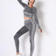 Seamless Long Sleeve Solid Yoga Set