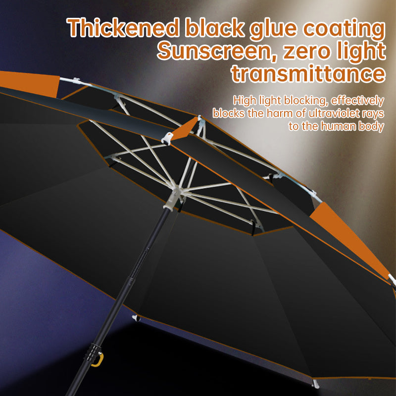 360° adjustable fishing sun umbrella: anti-UV, rainproof, portable large outdoor shade. - Korvel