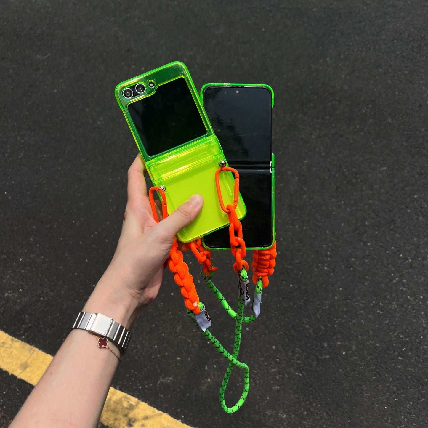 Coque Verte Fluorescente pour Samsung Galaxy Z Flip5
