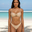 Ensemble de bikini maxi luxe beige en 3 pièces avec accents d'étoile de mer