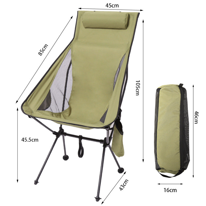 Lightweight Folding Camping Chair with Headrest