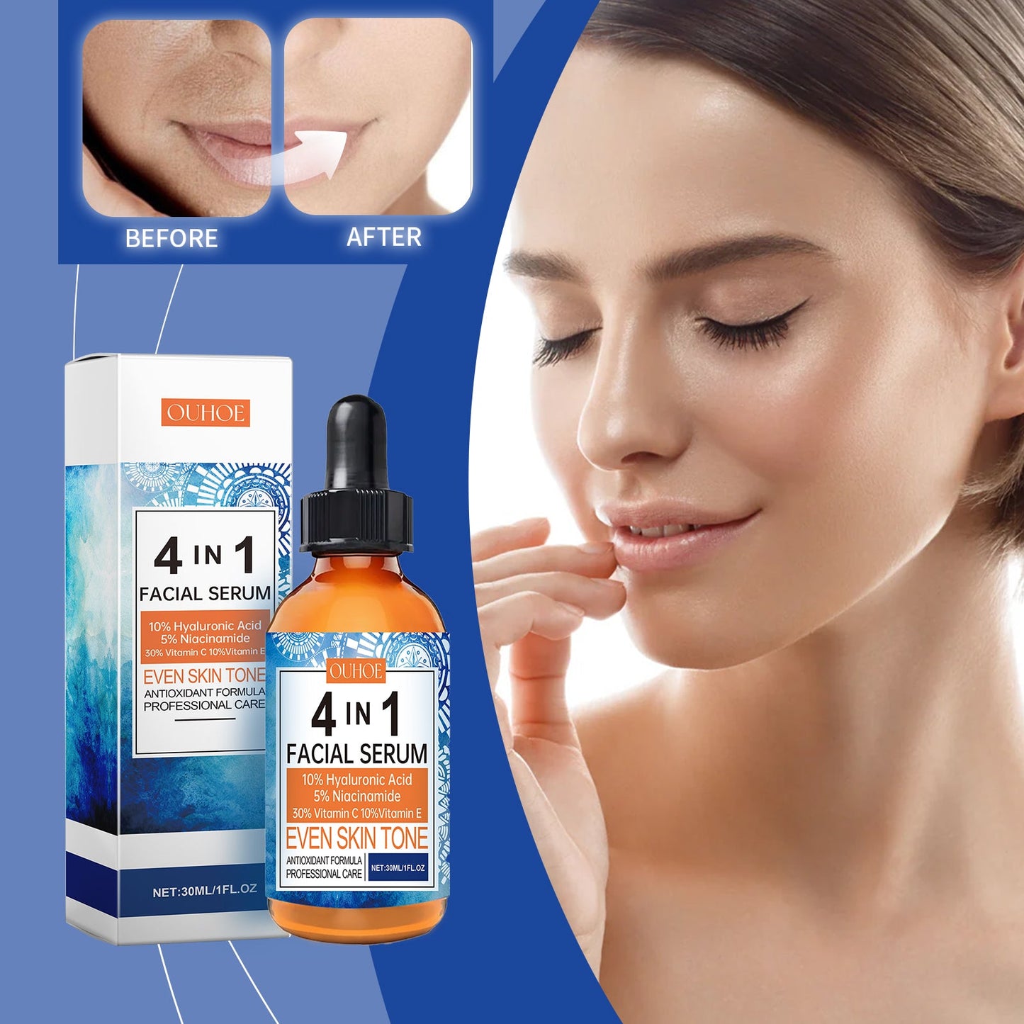 Facial Essence, Improves Skin Elasticity, Brightening Skin, Improves Dull Skin, Moisturizes And Hydrates - Korvel