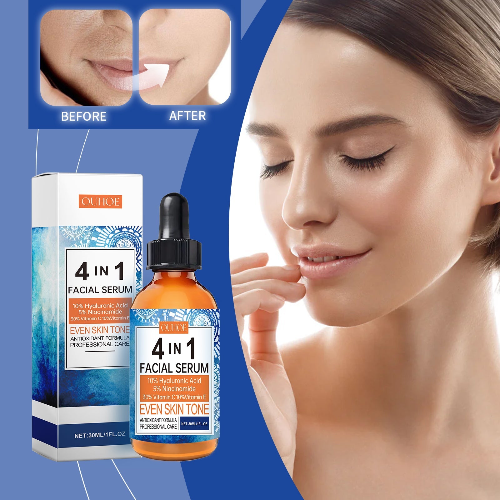 Facial Essence, Improves Skin Elasticity, Brightening Skin, Improves Dull Skin, Moisturizes And Hydrates - Korvel
