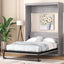 Full Size Murphy Bed, can be Folded into a Cabinet Gray - Korvel