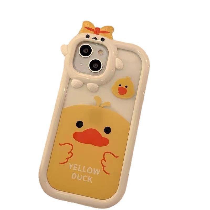 Coque de téléphone Cartoon Strawberry Bear pour iPhone 13/12/11/XS/7 Plus