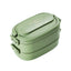 Japanese Portable Double Layer Bento Lunch Box with Cutlery