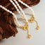 Collar de Corazón de Perla de Agua Dulce de Acero de Titanio