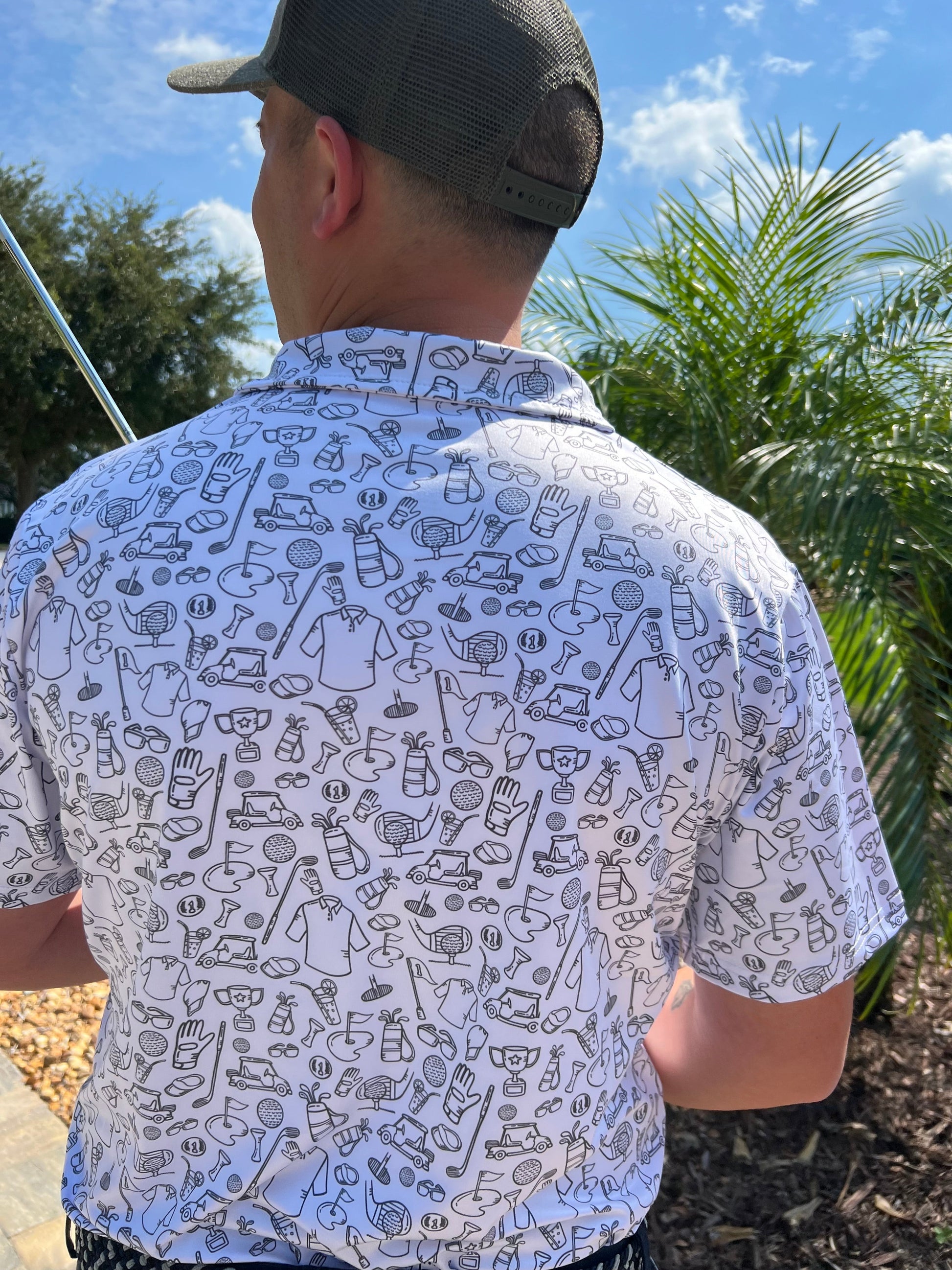 Golf Doodle Delight Polo Shirt - Korvel