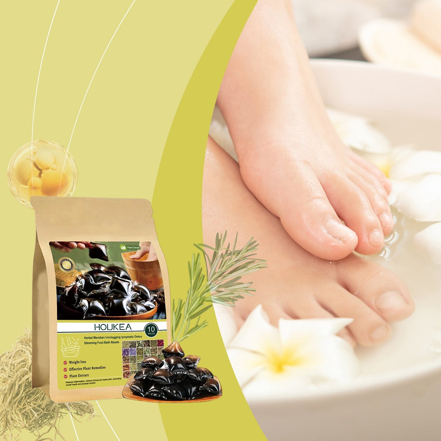Herbal Foot Soak Gel Gentle Care And Soothing Legs Daily Care For Sweaty Feet Foot Soak Gel - Korvel