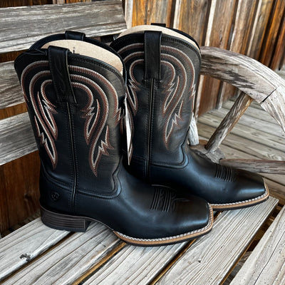 Ariat Men's All-Black Plano Cowboy Boots - Korvel